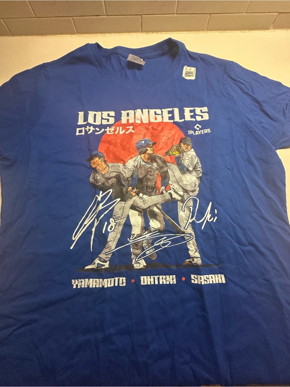Los Angeles Blue Graphic Baseball Tee -